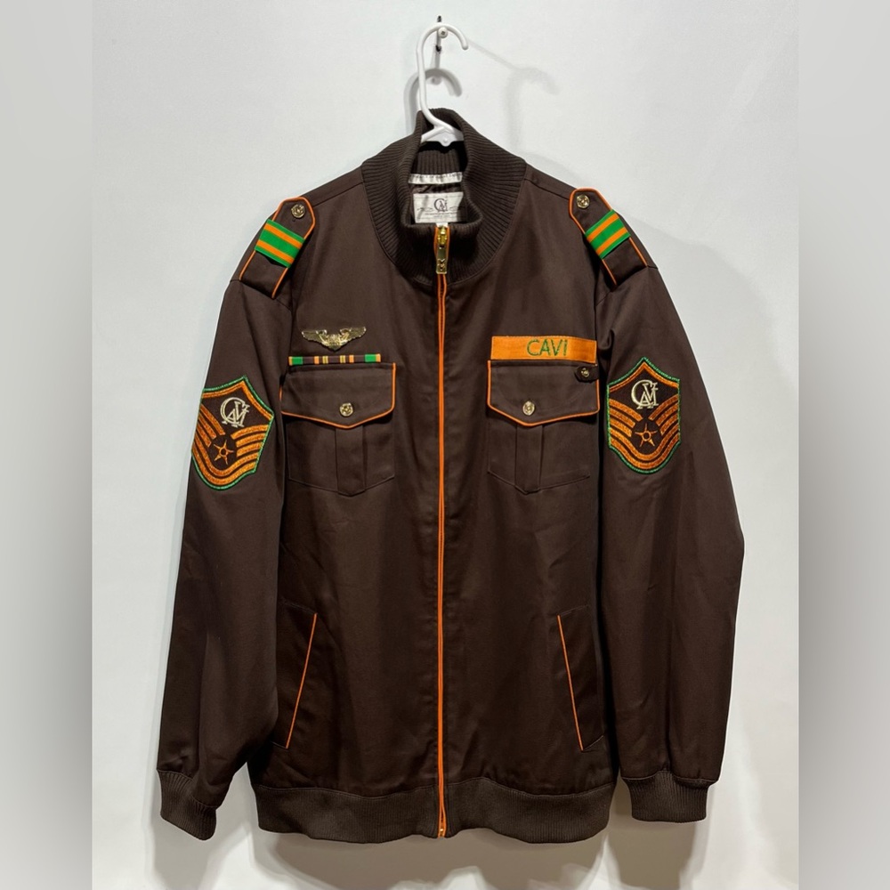 CAVI "Product of Great Taste" brown military-style jacket Size 2XL New With Tags